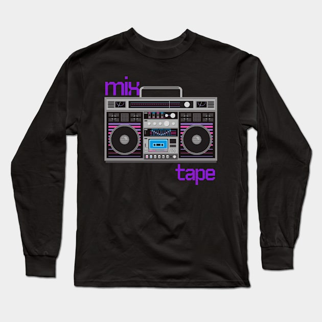 Mix Tape Long Sleeve T-Shirt by MrPhilFox